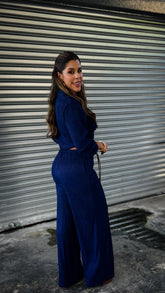 “IVY” PLISSE BUTTON UP JUMPSUIT